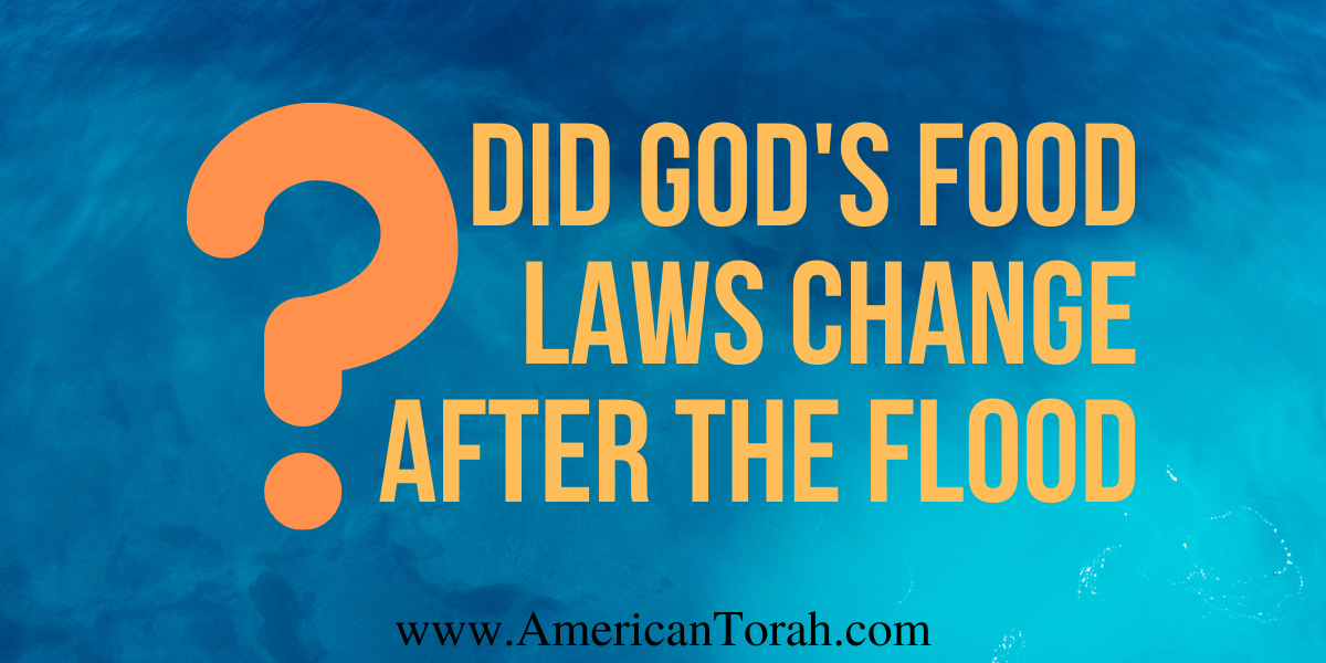 Did God change the laws about clean and unclean animals after the flood?