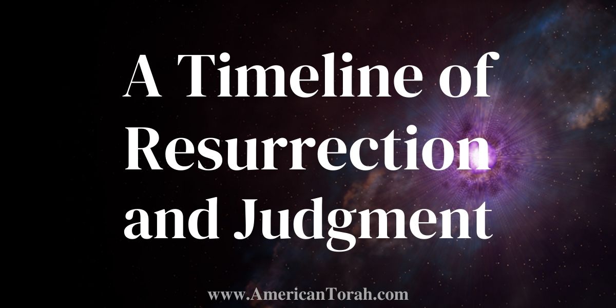 Eschatological timeline of resurrection and judgment.